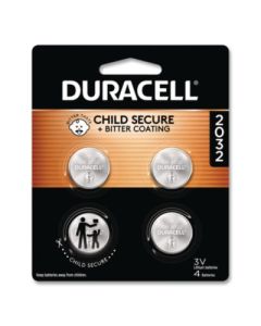 LITHIUM COIN BATTERY W/ BITTERANT 1/4 PK