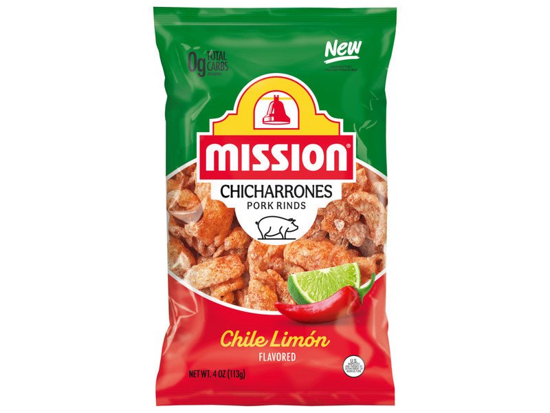 MISSION PORK RINDS CHILE LIMON 1/4 OZ