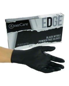 VERGE PF BLACK NITRILE GLOVES SM 100/CT