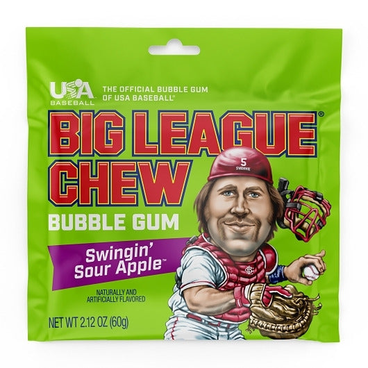 BIG LEAGUE CHEW SOUR APPLE   12 CT