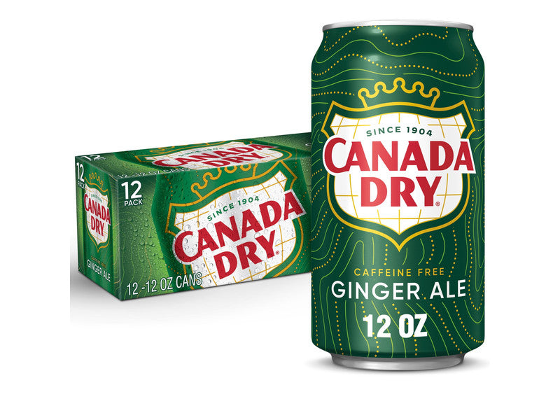 CANADA DRY GINGER ALE 2/12PK   12 oz
