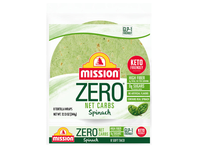 ZNC SPINACH SOFT TACO 8 CT