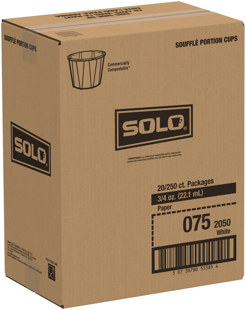 WHITE PAPER PORTION CUP .75 OZ 5000/CS