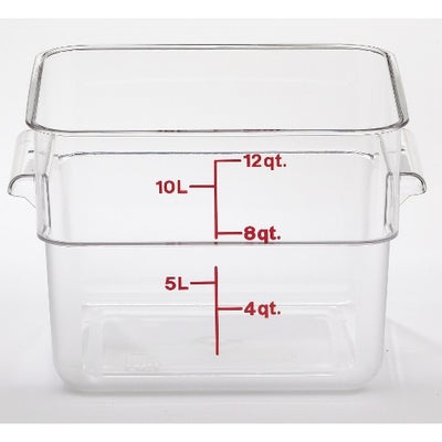 CAMBRO 12SFSCW135 12QT CONTAIN CLR 6/CS