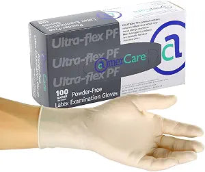 ULTRA FLEX LATEX GLOVES MEDIUM 10/100 CS