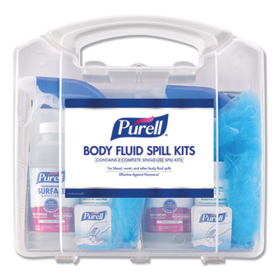 BODY FLUID SPILL KIT 2 SNGL USE/CS