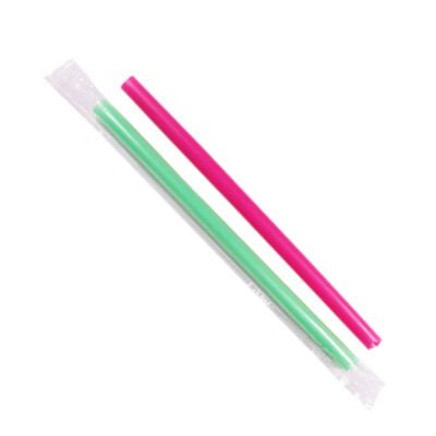 10" TAPIOCA NEON WRAPPED STRAW  12/150CS