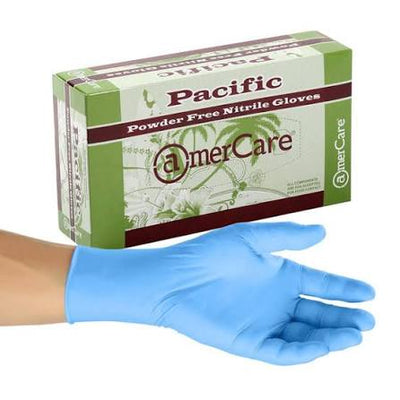 PACIFIC PF BLUE NITRILE GLOVE MED 100/CT
