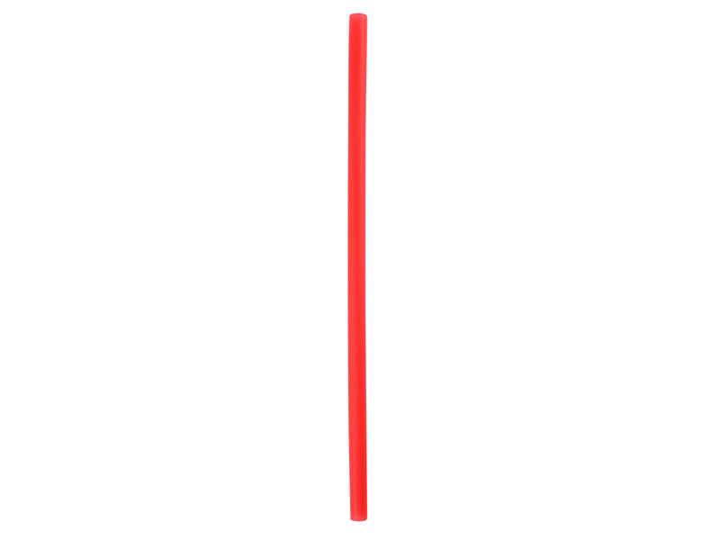 8" FAT RED UNWRAPPED STRAWS 6/400 CS