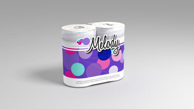 MELODY 2 PLY TOILET PAPER 24/4-225 CS