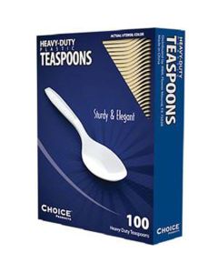 CUTLERY HEAVY WHITE SPOON RETAIL 100/CS