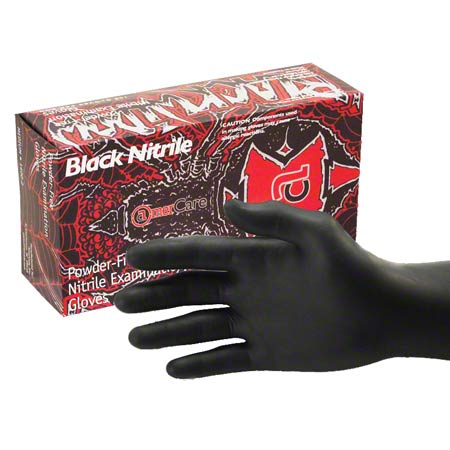 BLACK WIDOW HD NITRILE GLOVES LARGE