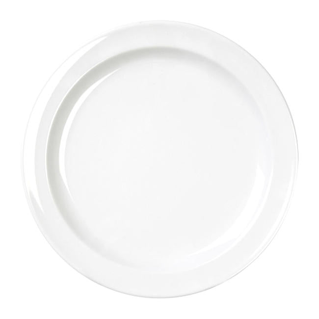 NUSTONE MELAMINE 9" WHITE PLATE 12/CS