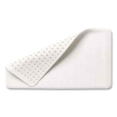 LATEX-FREE VINYL BATH MAT 16X28 WHITE