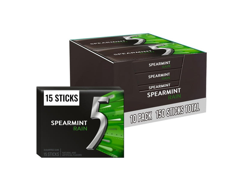 WRIGLEYS 5 RAIN SPEARMINT 10/15 PK