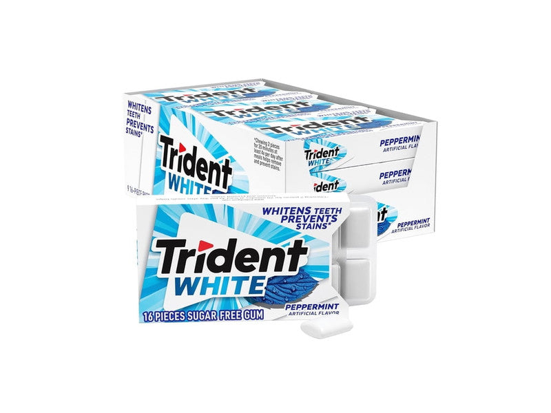 TRIDENT WHITE PEPPERMINT 9/16 PK