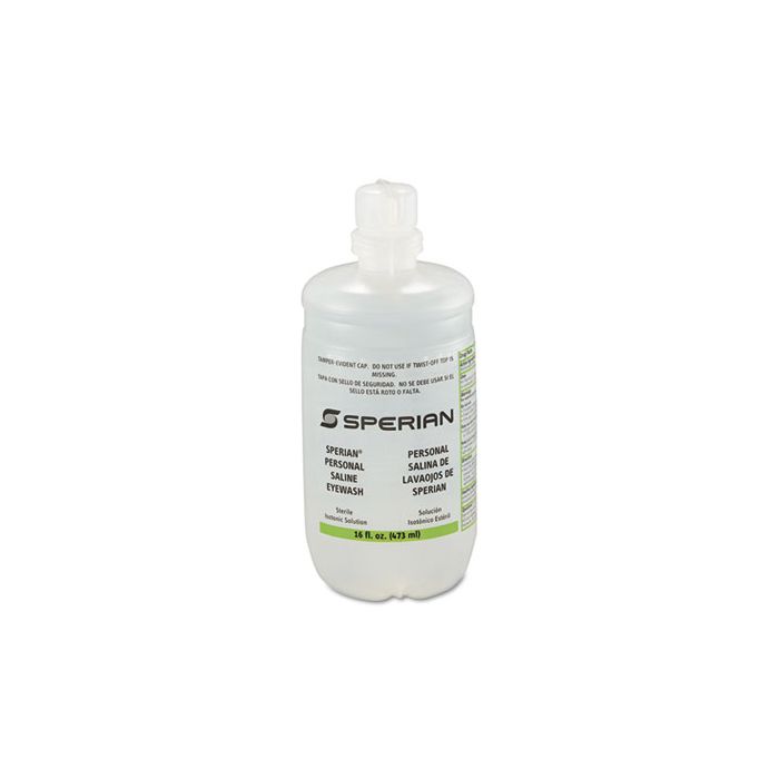 SALINE PERSONAL EYEWASH BOTTLES, 16 OZ