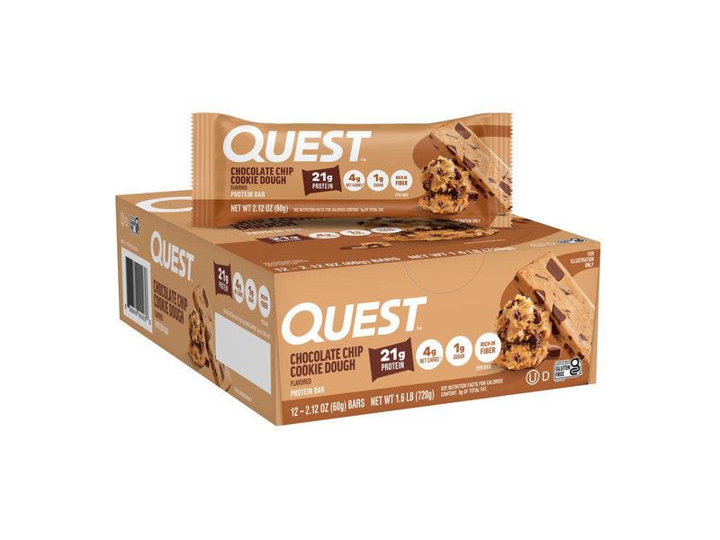 QUEST BAR CHOC CHIP COOKIE DOUGH 12 CT
