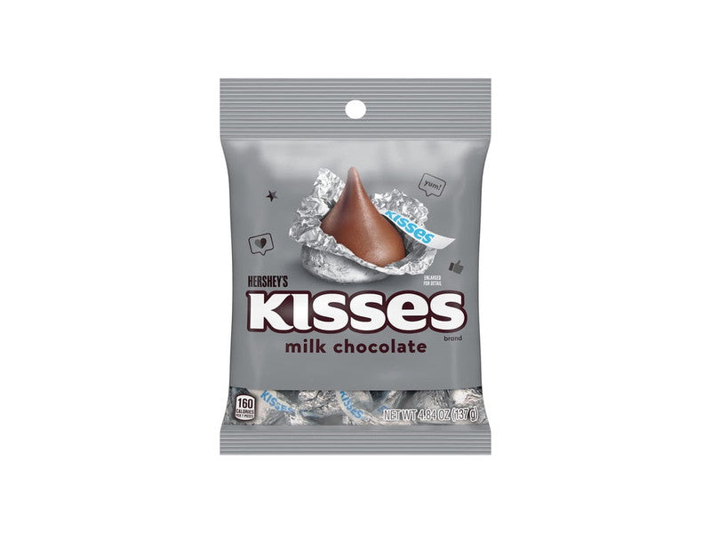 PEG BAG HERSHEY MILK CHOC KISSES 4.84 OZ
