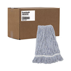 RAYON/POLY FINISH MOP HEAD  WHITE/BLUE
