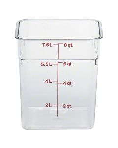 CAMBRO CAMSQUARE 8 QT CLEAR CONTAINER