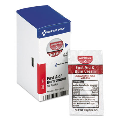 FIRST AID ONLY BURN CREAM .9G PKT 10/BOX