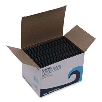 5.25" BLACK UNWRAPPED STIRRER