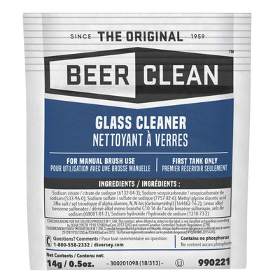 BEER CLEAN GLASS POWDER PKT 100/.5 oz