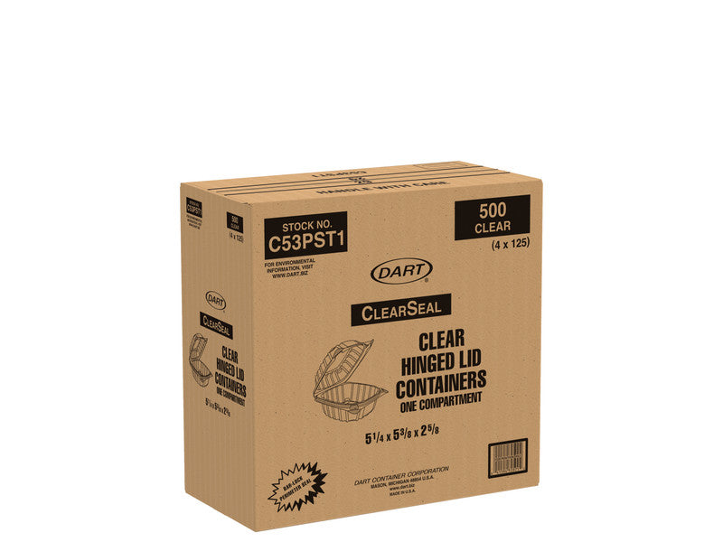 CLEARSEAL HNGED-LID  CONTAINER 500/CS