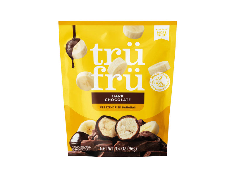 TRU FRU DRIED BANANA DARK CHOC 12/1.7 OZ
