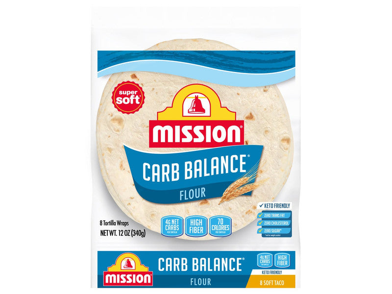 MISSION SOFT TACO LOW CARB 8/CT