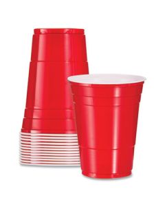 SOLO PLASTIC COLD CUP 16OZ RED 50/PK