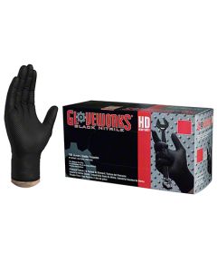 GLOVES 6 MIL BLACK NITRILE MEDIUM 10/100