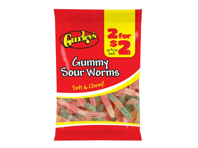 Gurleys Sour Worms 12/3.75 OZ