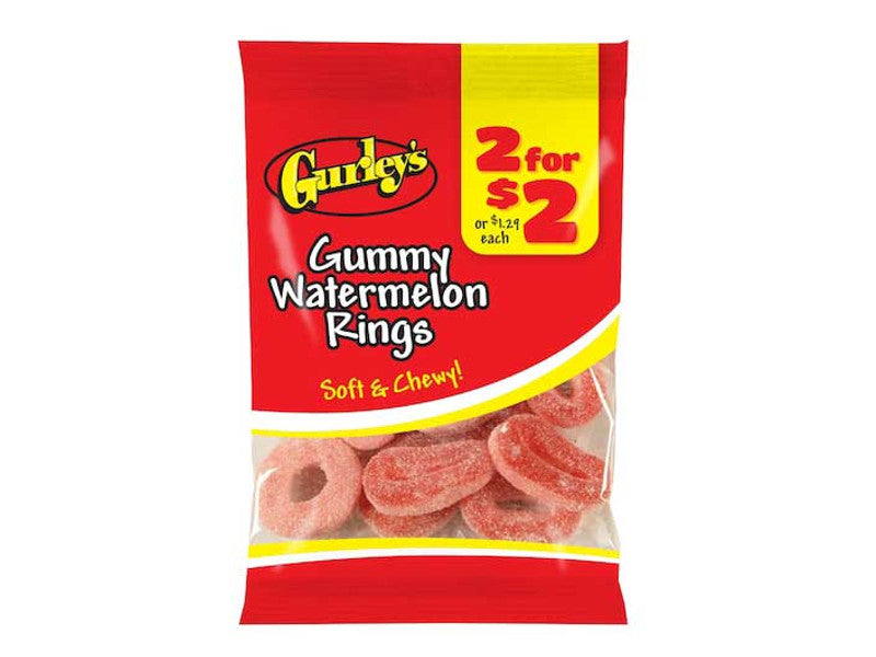 Gurleys Watermelon Rings 12/3.25 OZ