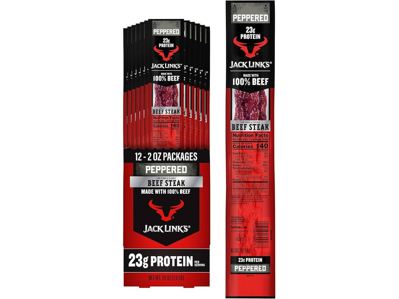 Jack Links Black Pepper Steak 12/2 OZ